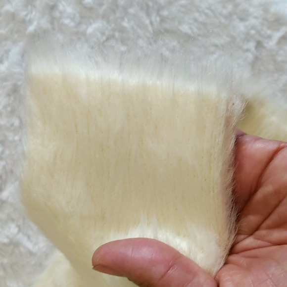 Joe Fresh Jillian| NWT Off-White Eyelash Knit Scoop Neck Sweater Nylon - Picture 6 of 13